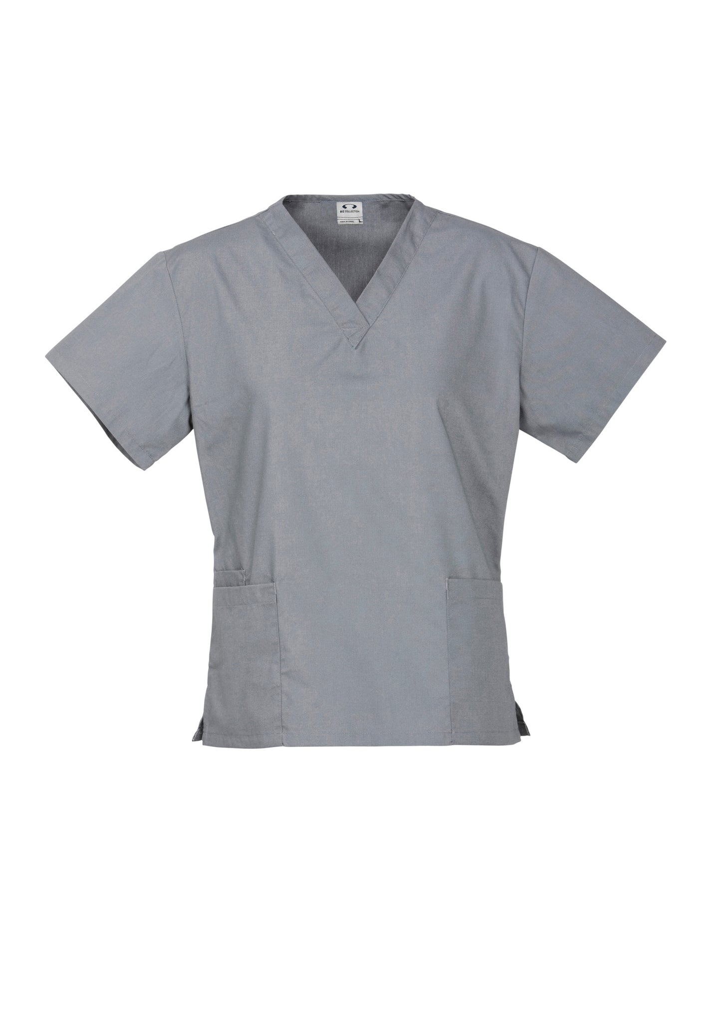 Biz Collection Womens Classic Scrub Top - Pewter