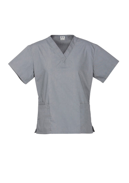 Biz Collection Womens Classic Scrub Top - Pewter
