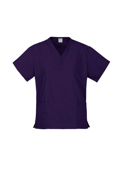 Biz Collection Womens Classic Scrub Top - Purple
