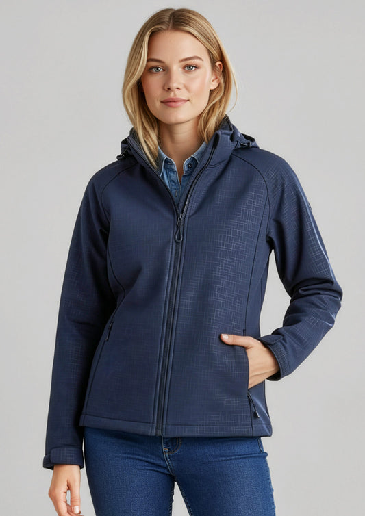 Biz Collection Womens Geo Jacket - Navy