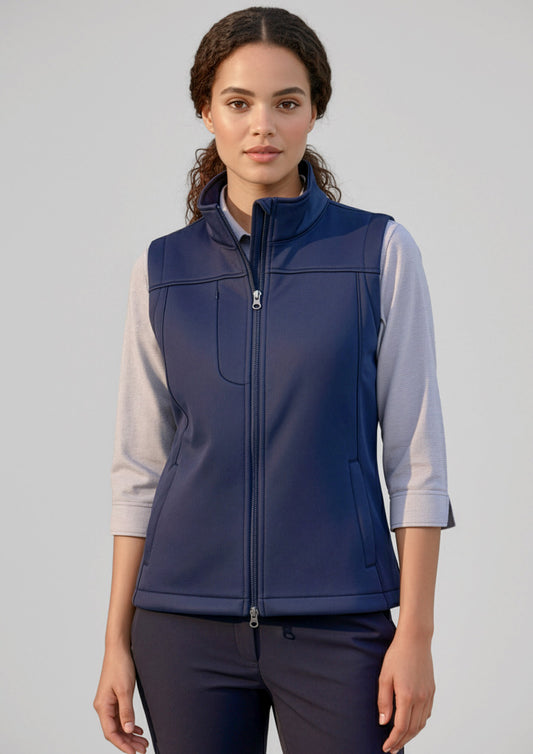Biz Collection Womens Softshell Vest - Navy