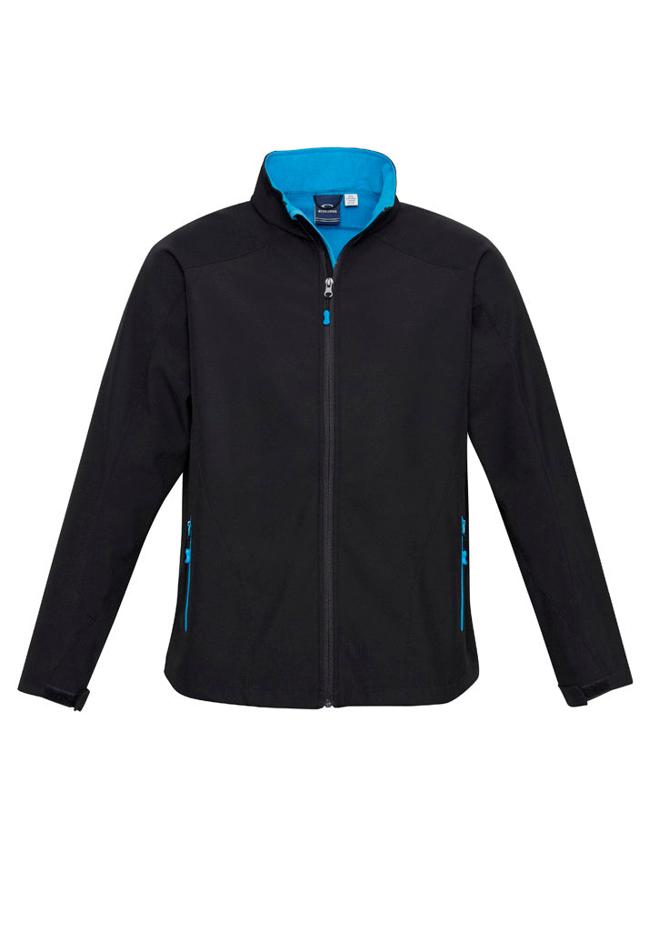 Biz Collection Kids Geneva Jacket - Black/Cyan