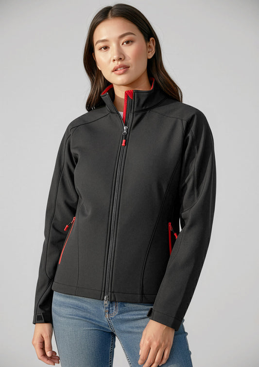 Biz Collection Womens Geneva Jacket - Black/Red