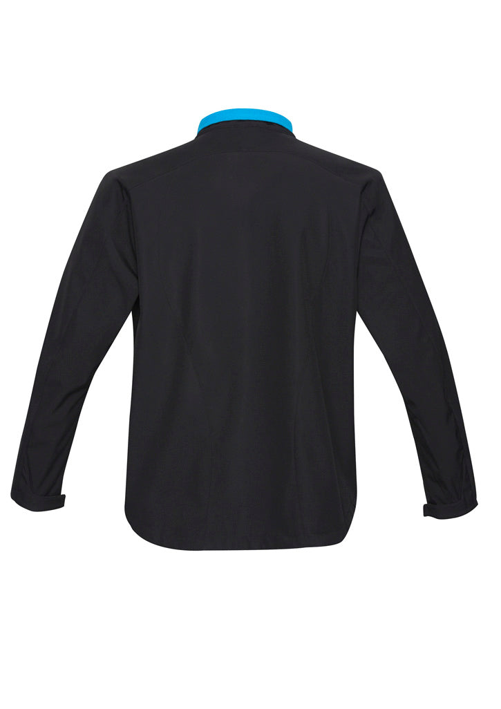 Biz Collection Mens Geneva Jacket - Black/Cyan
