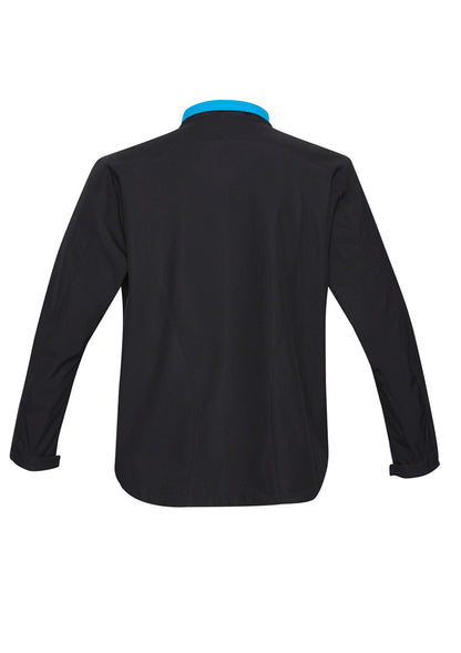 Biz Collection Mens Geneva Jacket - Black/Cyan
