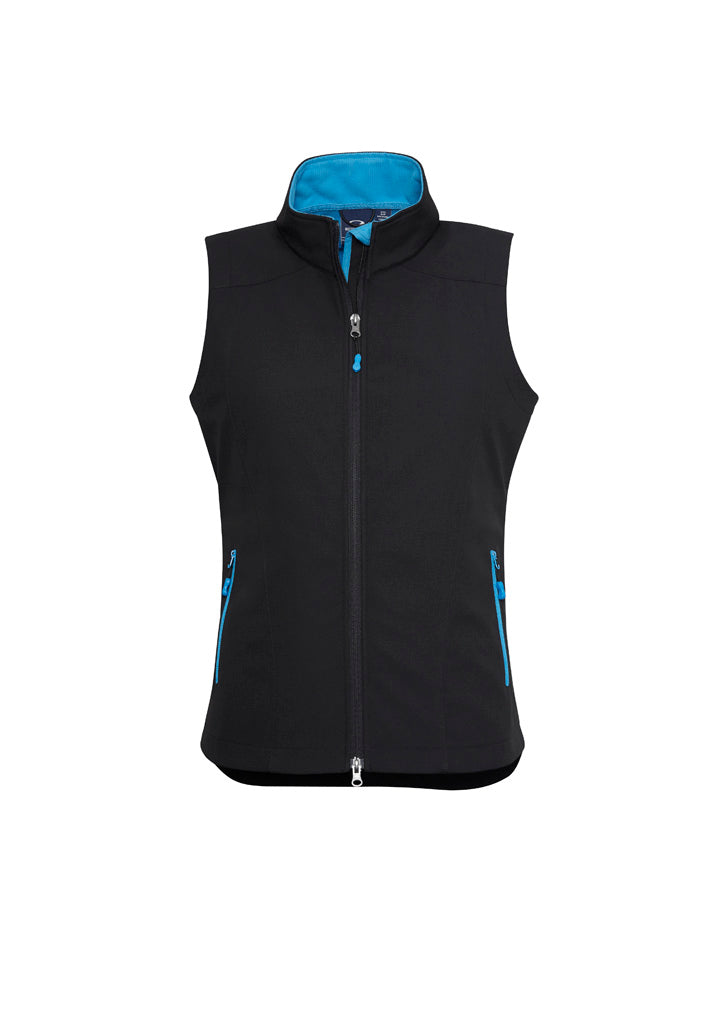 Biz Collection Womens Geneva Vest - Black/Cyan