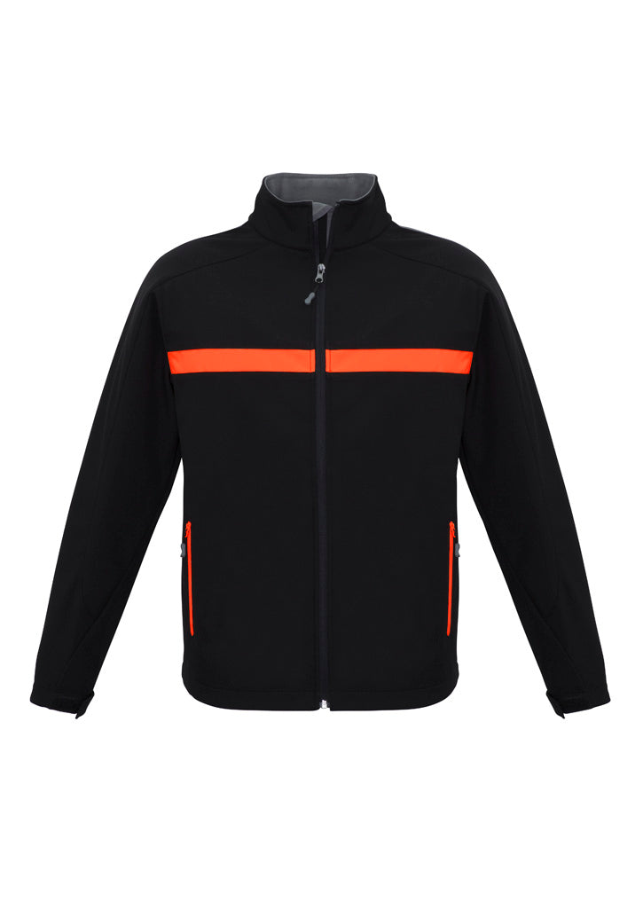 Biz Collection Unisex Charger Jacket - Black/Fluoro Orange/Grey