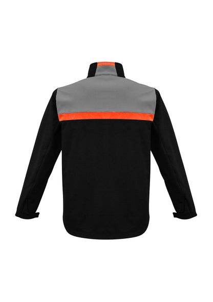 Biz Collection Unisex Charger Jacket - Black/Fluoro Orange/Grey