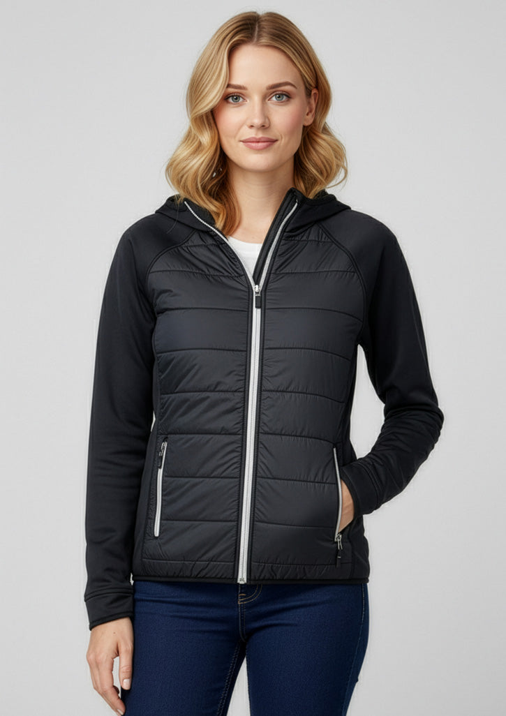 Biz Collection Womens Stealth Jacket - Black/Silver