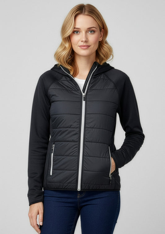 Biz Collection Womens Stealth Jacket - Black/Silver