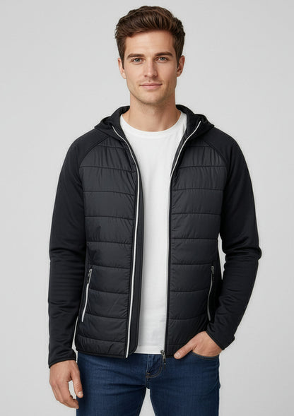 Biz Collection Mens Stealth Jacket - Black/Silver
