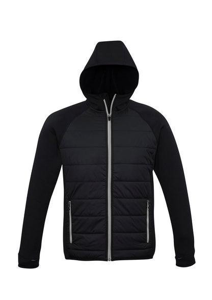 Biz Collection Mens Stealth Jacket - Black/Silver