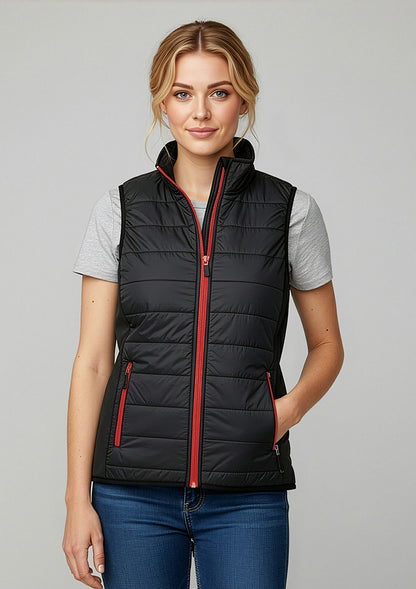 Biz Collection Womens Stealth Vest - Black/Red