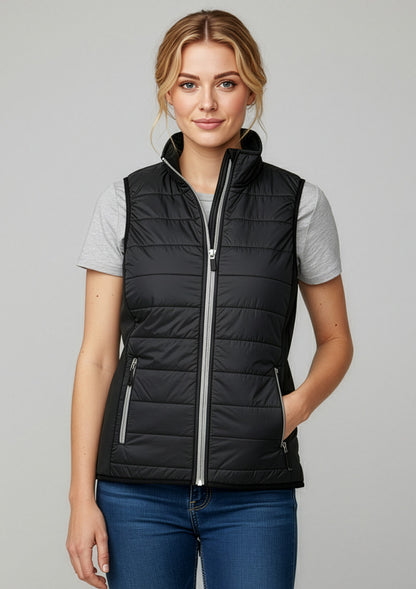 Biz Collection Womens Stealth Vest - Black/Silver