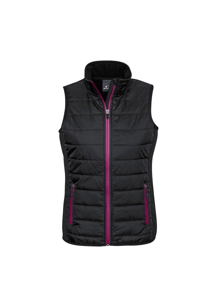 Biz Collection Womens Stealth Vest - Black/Magenta