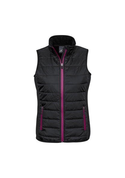 Biz Collection Womens Stealth Vest - Black/Magenta
