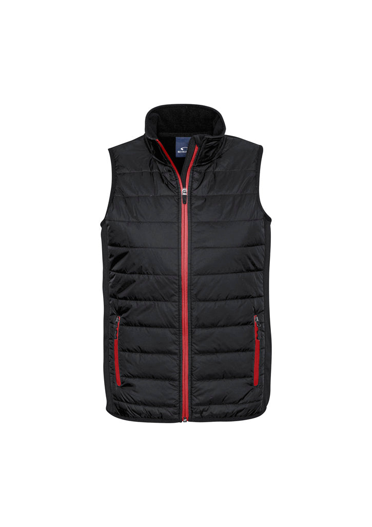Biz Collection Mens Stealth Vest - Black/Red