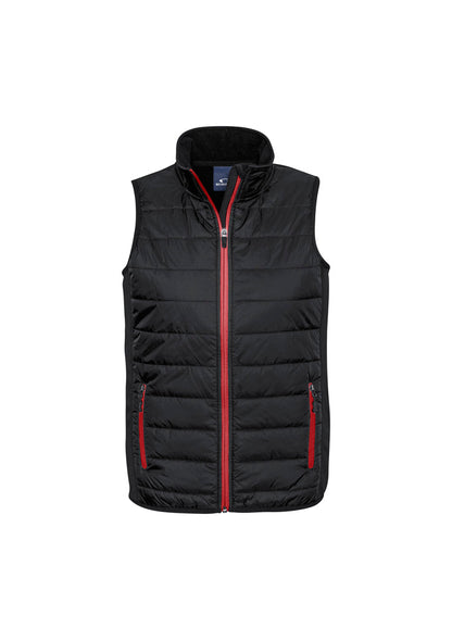 Biz Collection Mens Stealth Vest - Black/Red