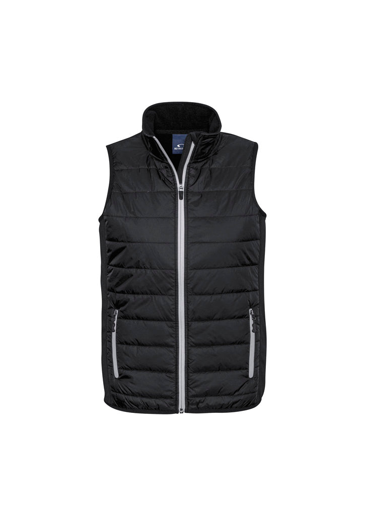 Biz Collection Mens Stealth Vest - Black/Silver