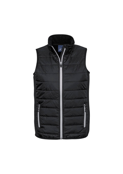 Biz Collection Mens Stealth Vest - Black/Silver