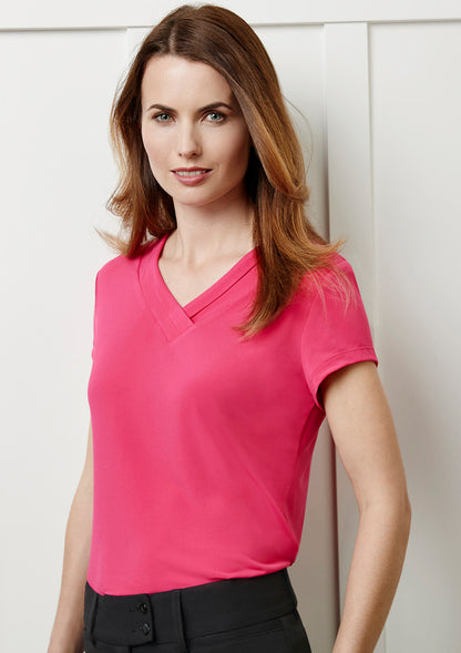 Biz Collection Womens Lana Short Sleeve Top - Ink