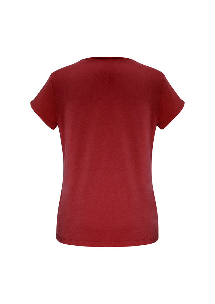 Biz Collection Womens Lana Short Sleeve Top - Cherry