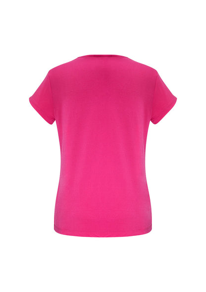 Biz Collection Womens Lana Short Sleeve Top - Fuchsia
