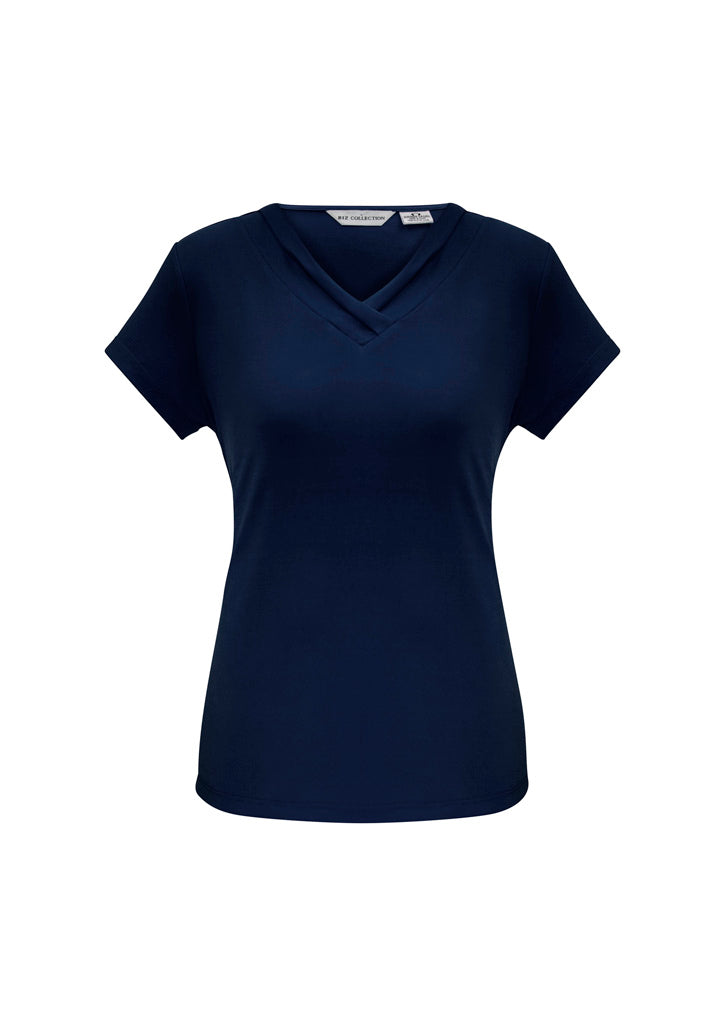Biz Collection Womens Lana Short Sleeve Top - Ink