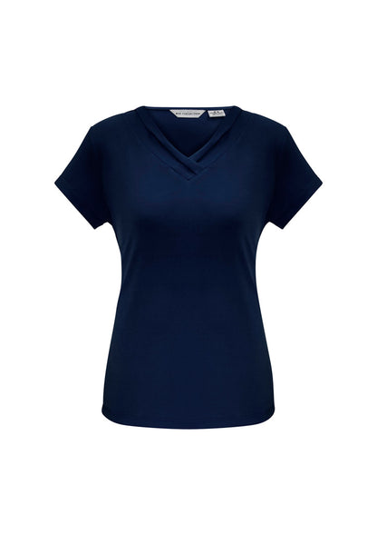 Biz Collection Womens Lana Short Sleeve Top - Ink