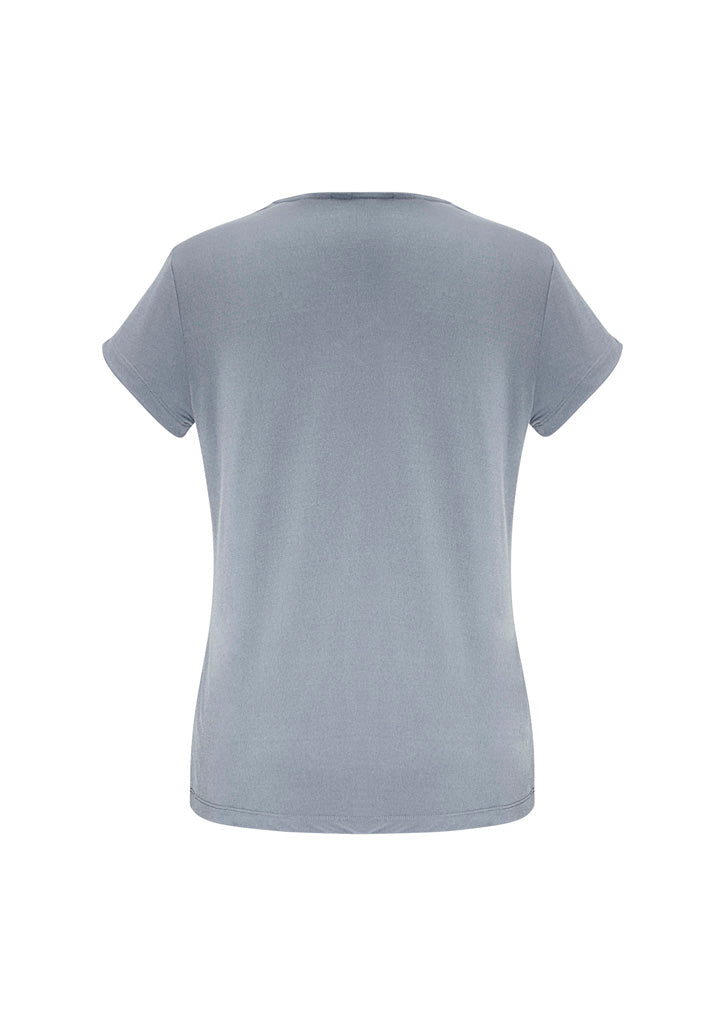Biz Collection Womens Lana Short Sleeve Top - Silver
