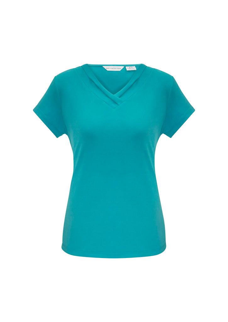 Biz Collection Womens Lana Short Sleeve Top - Turquoise