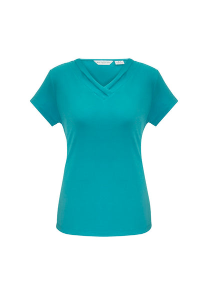 Biz Collection Womens Lana Short Sleeve Top - Turquoise
