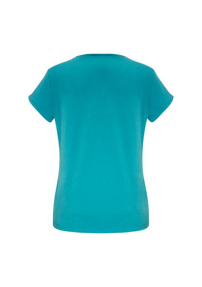 Biz Collection Womens Lana Short Sleeve Top - Turquoise