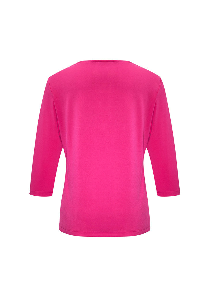 Biz Collection Womens Lana 3/4 Sleeve Top - Fuchsia