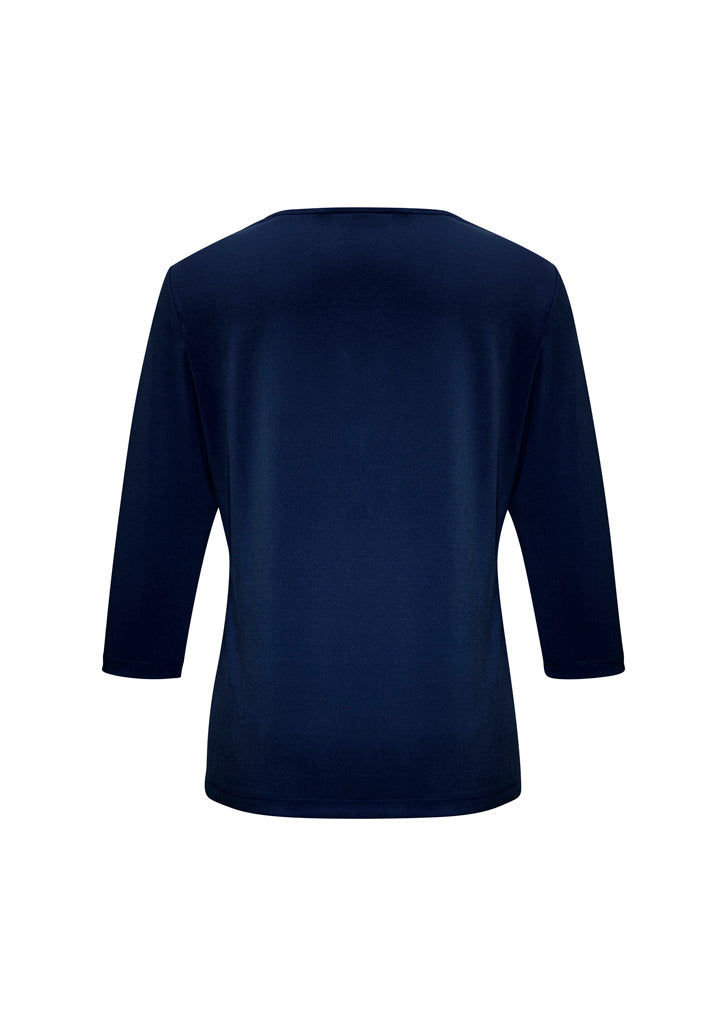 Biz Collection Womens Lana 3/4 Sleeve Top - Ink