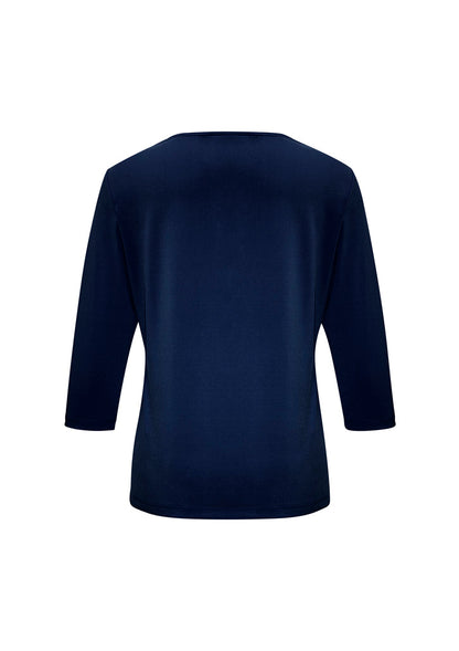Biz Collection Womens Lana 3/4 Sleeve Top - Ink