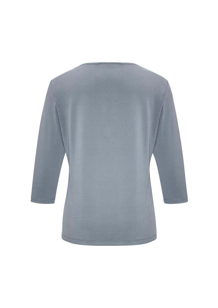 Biz Collection Womens Lana 3/4 Sleeve Top - Silver