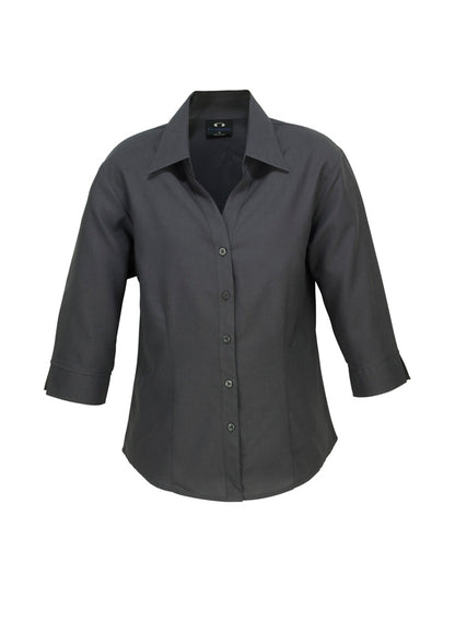 Biz Collection Womens Oasis 3/4 Sleeve Shirt - Charcoal