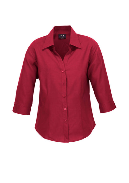 Biz Collection Womens Oasis 3/4 Sleeve Shirt - Cherry