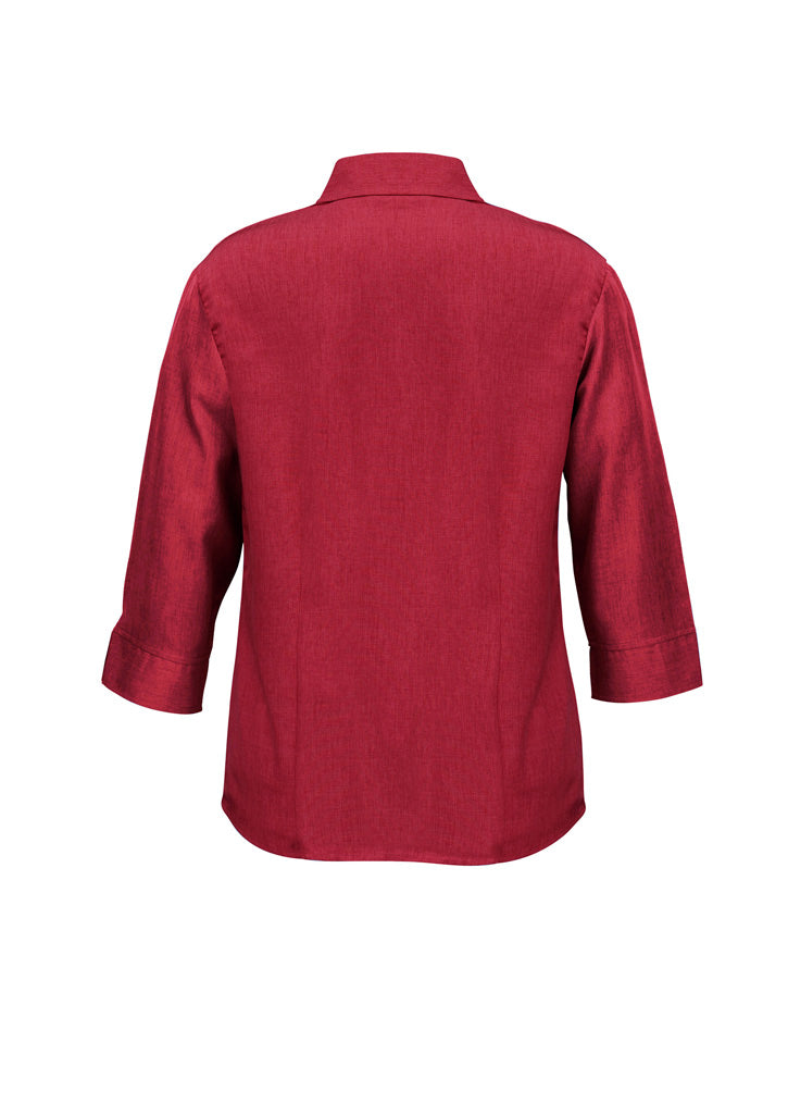 Biz Collection Womens Oasis 3/4 Sleeve Shirt - Cherry