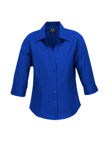 Biz Collection Womens Oasis 3/4 Sleeve Shirt - Electric Blue