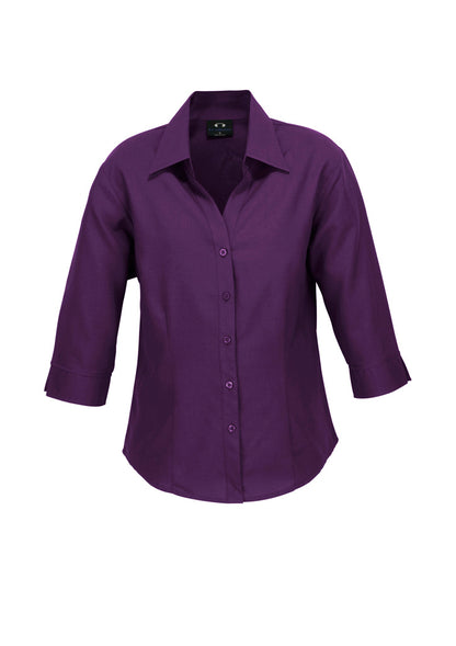 Biz Collection Womens Oasis 3/4 Sleeve Shirt - Grape