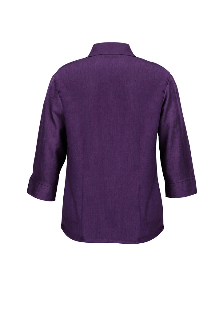 Biz Collection Womens Oasis 3/4 Sleeve Shirt - Grape