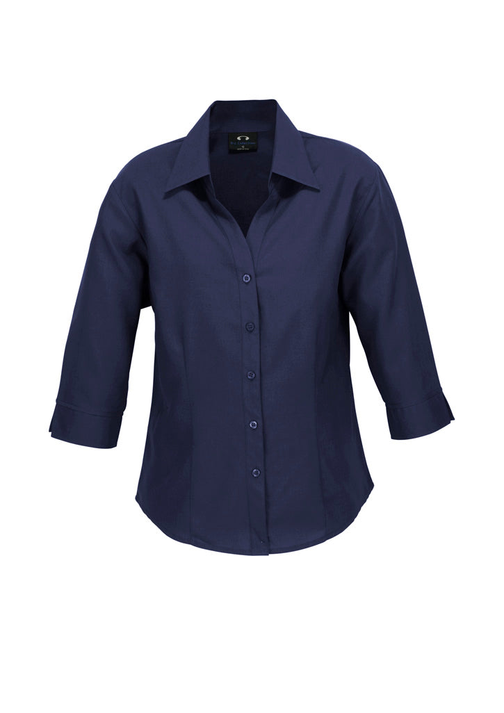 Biz Collection Womens Oasis 3/4 Sleeve Shirt - Navy
