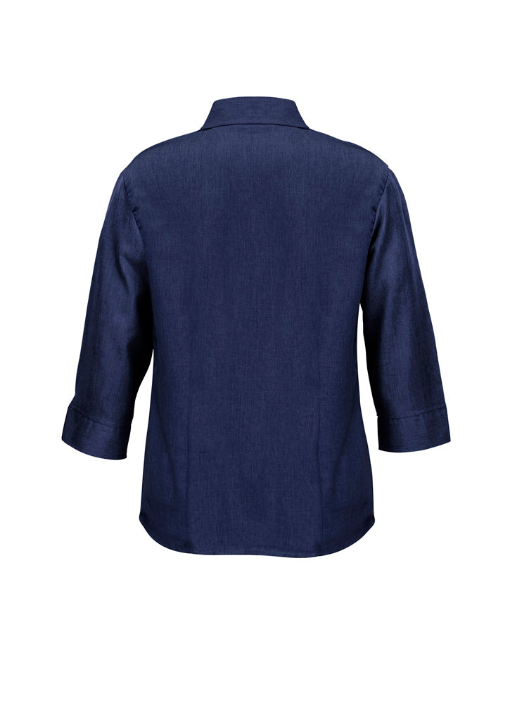 Biz Collection Womens Oasis 3/4 Sleeve Shirt - Navy