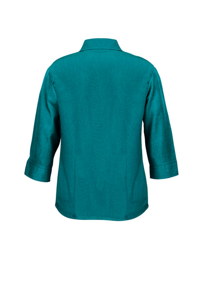 Biz Collection Womens Oasis 3/4 Sleeve Shirt - Teal