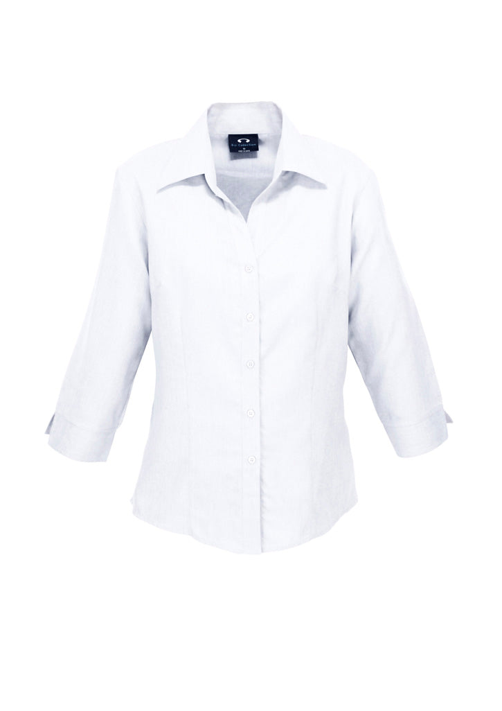 Biz Collection Womens Oasis 3/4 Sleeve Shirt - White
