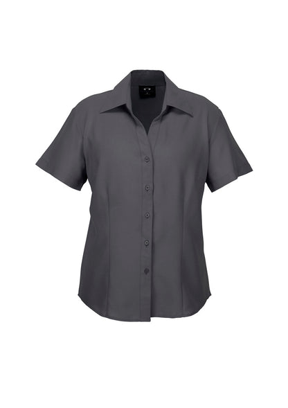 Biz Collection Womens Oasis Short Sleeve Shirt - Charcoal