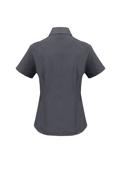 Biz Collection Womens Oasis Short Sleeve Shirt - Charcoal
