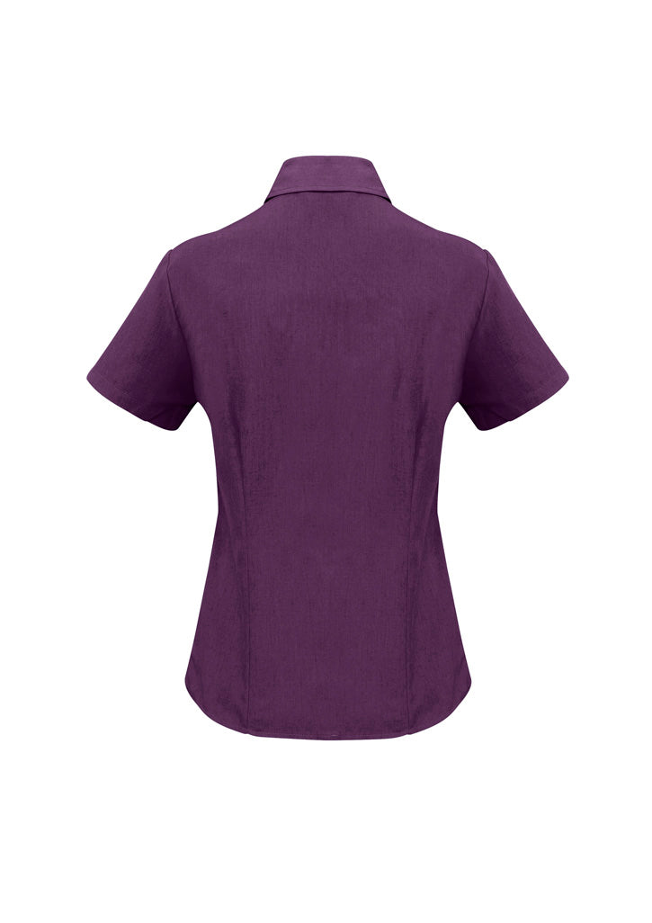 Biz Collection Womens Oasis Short Sleeve Shirt - Grape